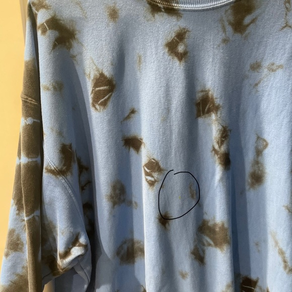 Proenza Schouler Blue and Black Tie Dye Oversized Sweatsbirt - Picture 5 of 5